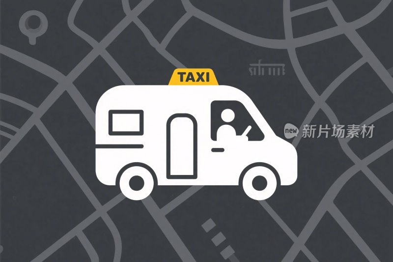出租车图标插画