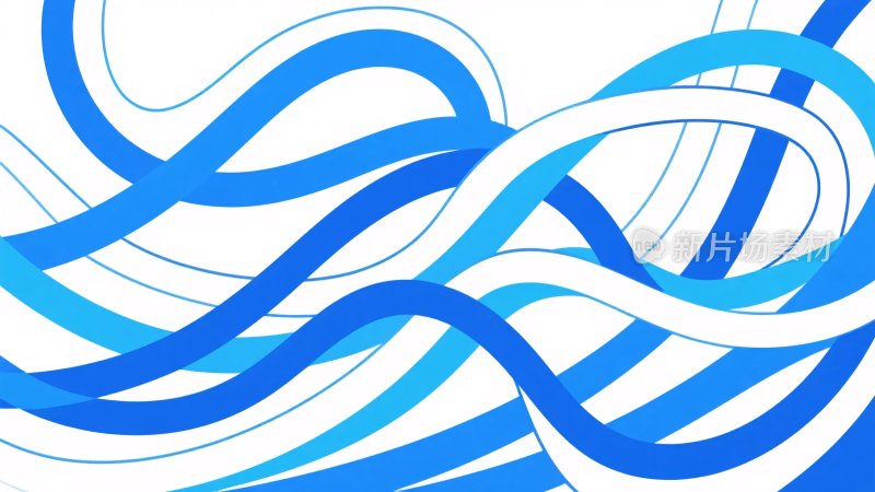 蓝白色动感线条插画