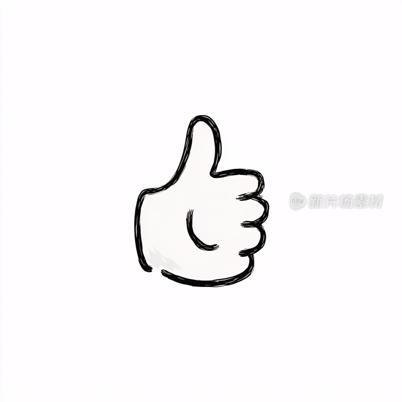 手绘点赞手势图标