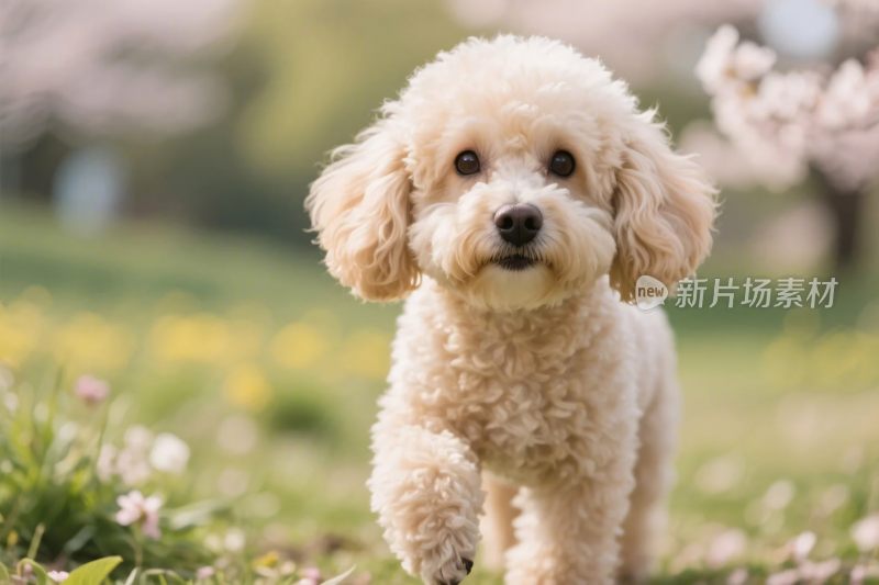 萌宠在草地漫步