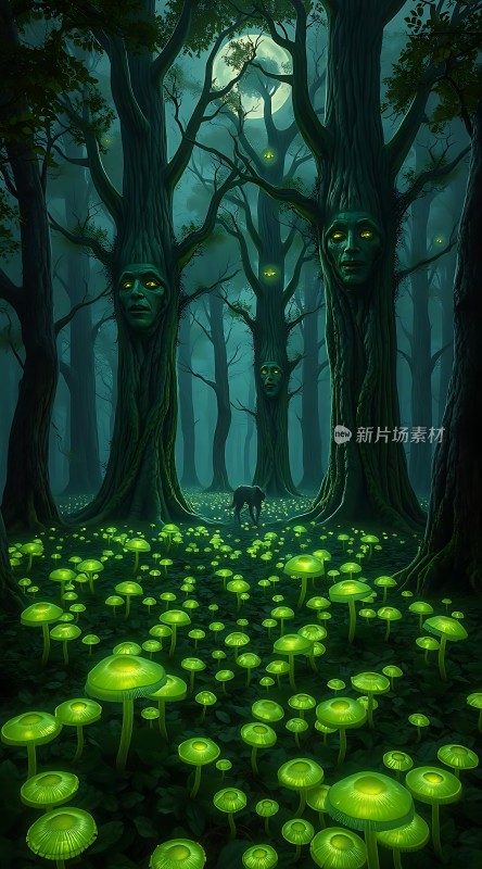 神秘森林夜光奇景