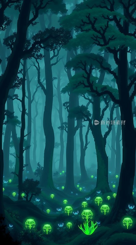 神秘森林夜光奇景