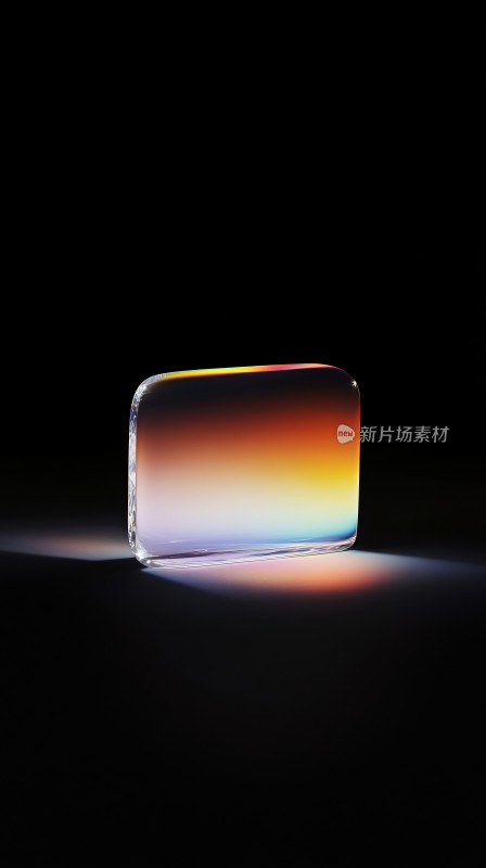 渐变色彩透明方块光影画面