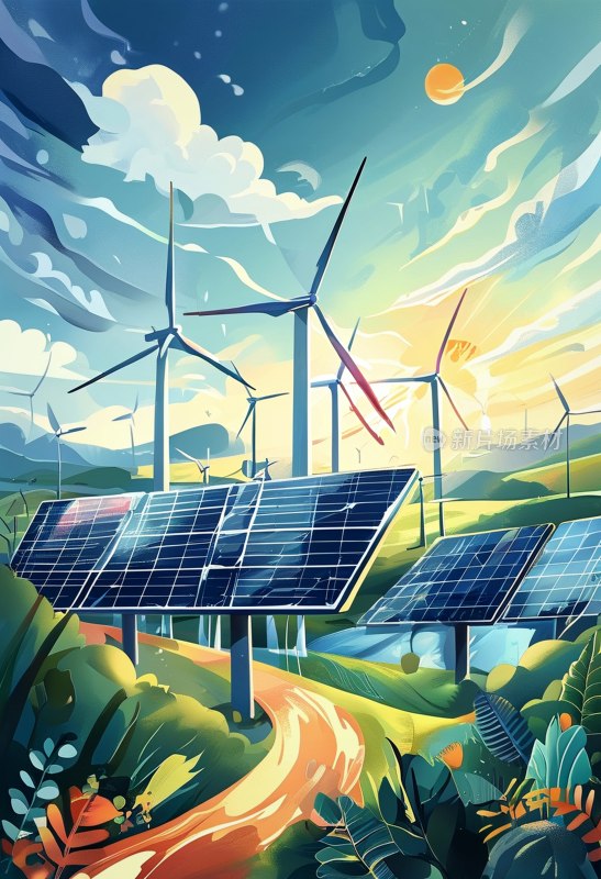 环保能源插画