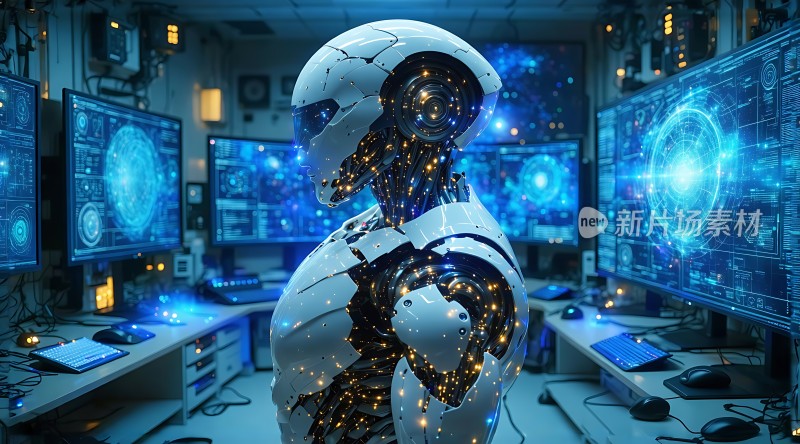 科技实验室中的智能机器人