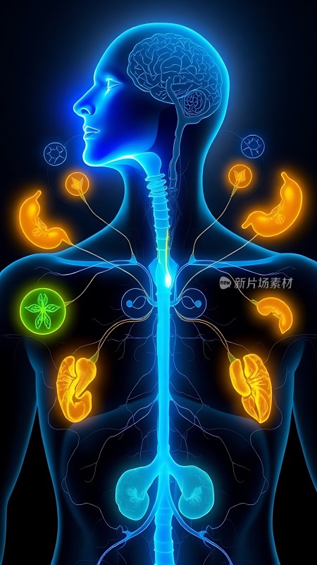 人体内部器官与神经系统的复杂结构