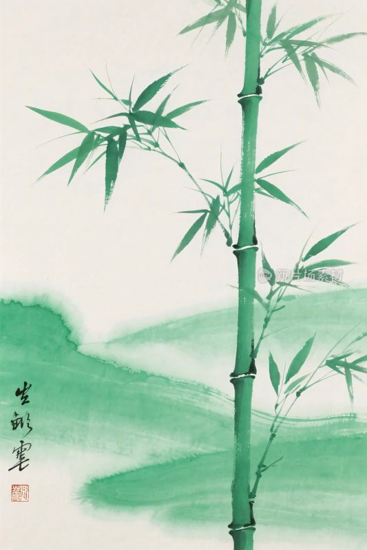 国风水墨竹子画