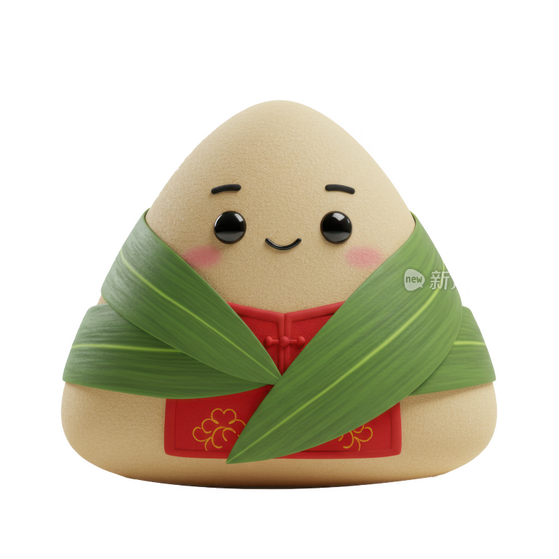 端午节3D卡通粽子元素