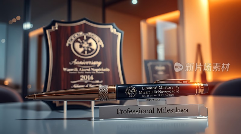 专业里程碑纪念笔与奖牌见证成就