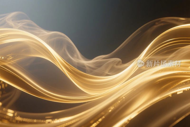 金色光影流动艺术背景