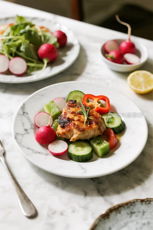 美食餐盘展示图