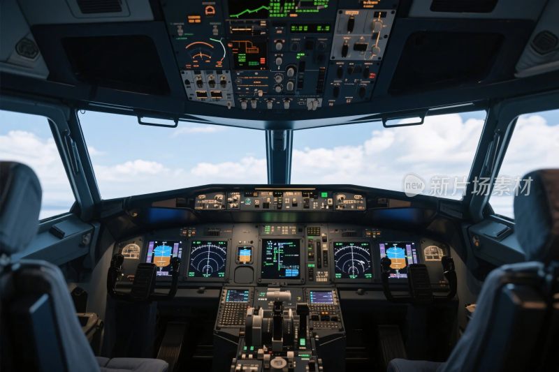 飞机驾驶舱内部