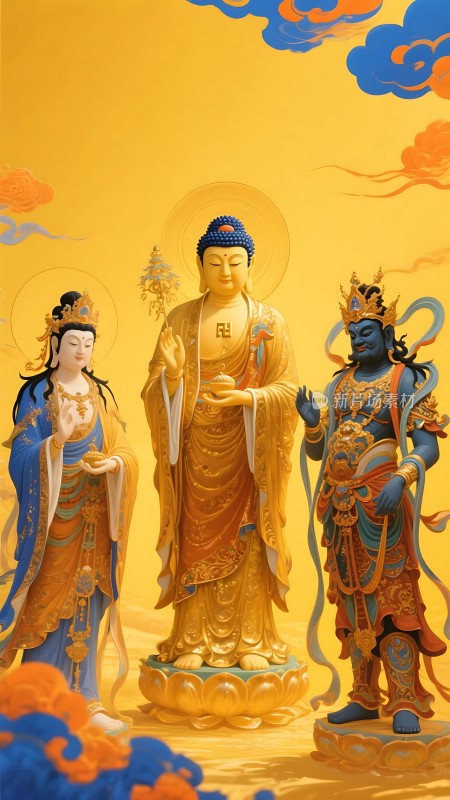 佛祖与菩萨、护法神像