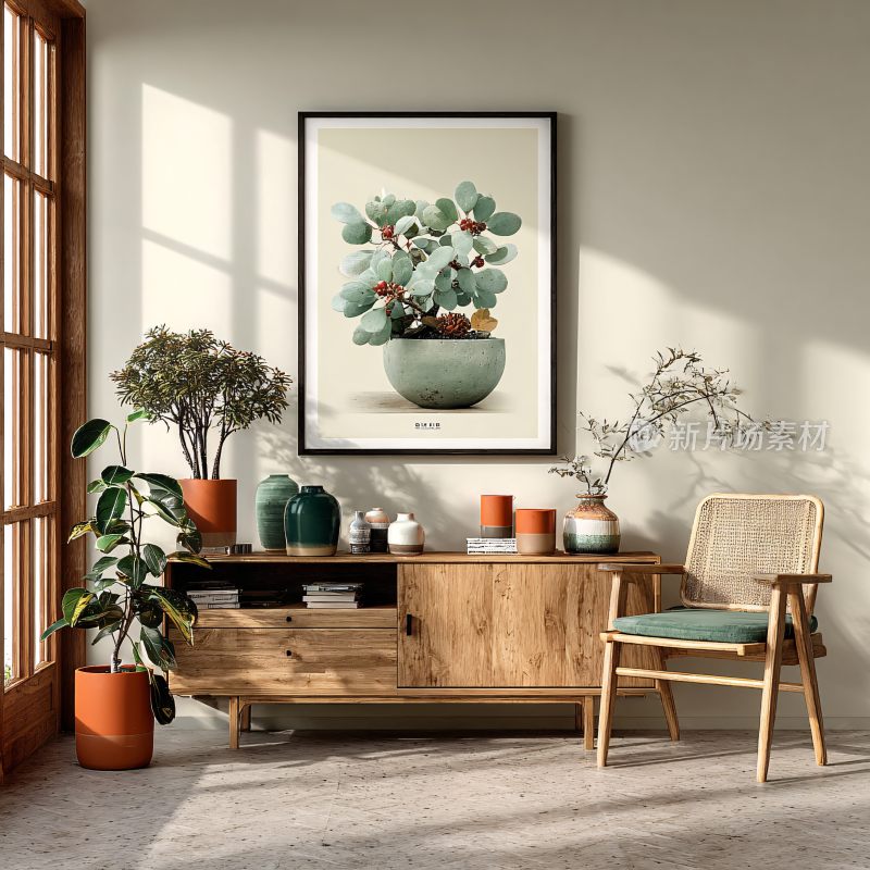 室内绿植装饰的温馨角落