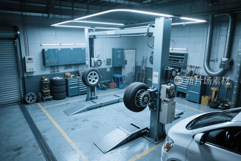 汽车维修车间场景