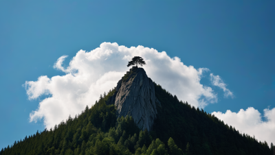 一座大山风景风光高清图片