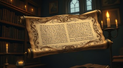 古卷秘文烛光下的古老文献 古卷秘文烛光下的古老文献