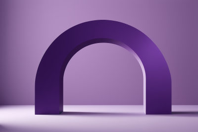 紫色拱门白色地板上有阴影空荡荡的房间图片 紫色拱门白色地板上有阴影空荡荡的房间图片