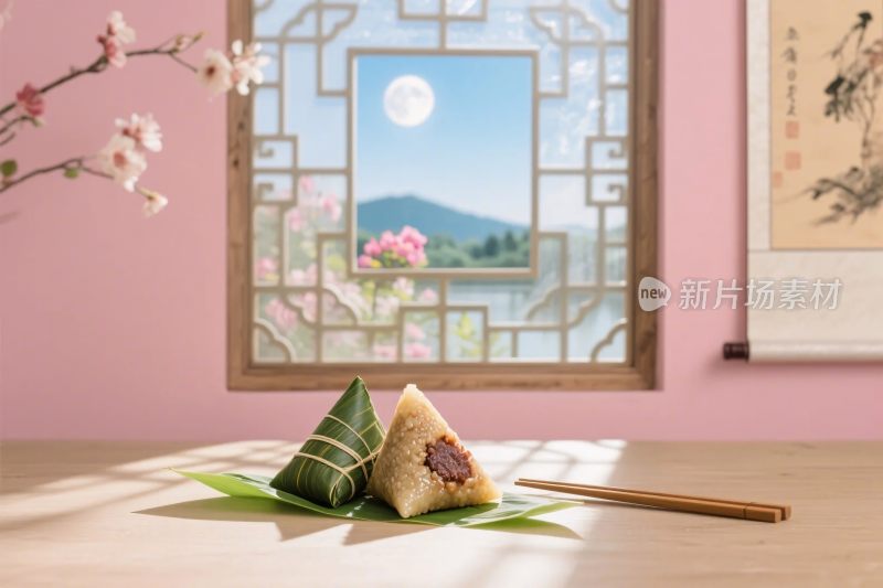 端午粽景古风插画