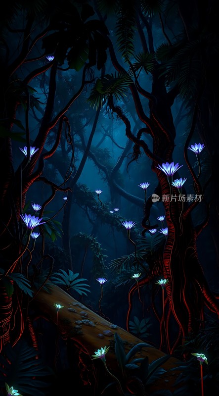 神秘森林夜光花