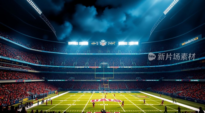 新片场素材 美国橄榄球比赛现场