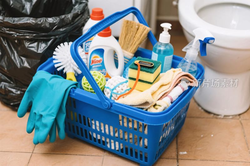 卫生间清洁用品收纳篮