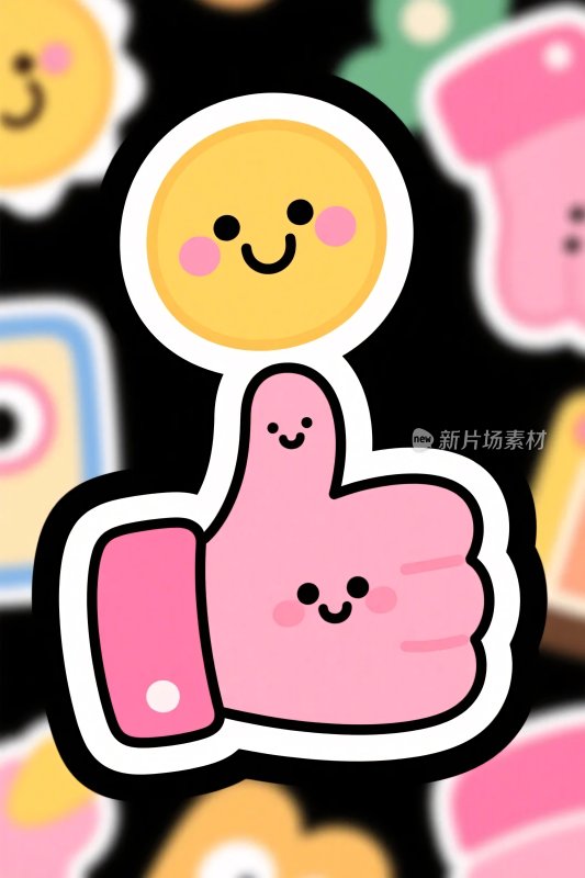 卡通点赞表情贴纸