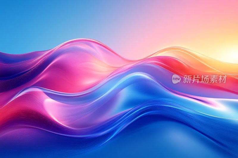 绚丽多彩的流体波浪背景