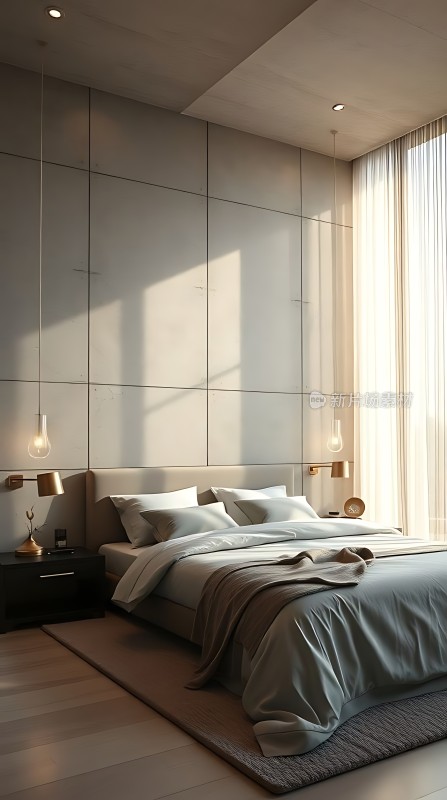 现代简约卧室宁静舒适的空间