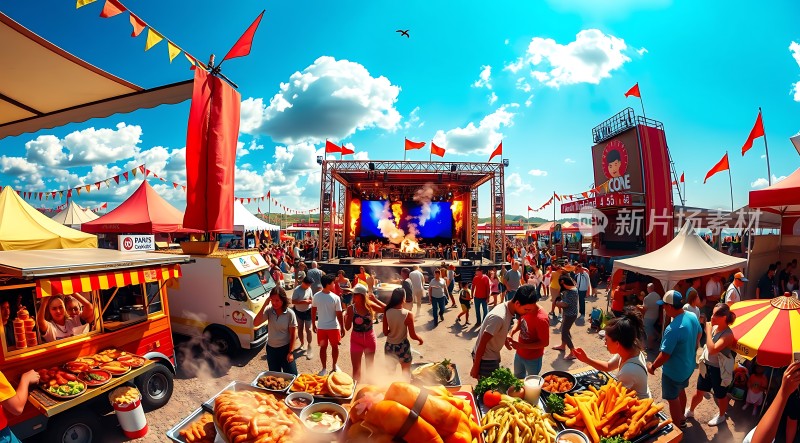 夏日狂欢节美食与音乐的盛宴