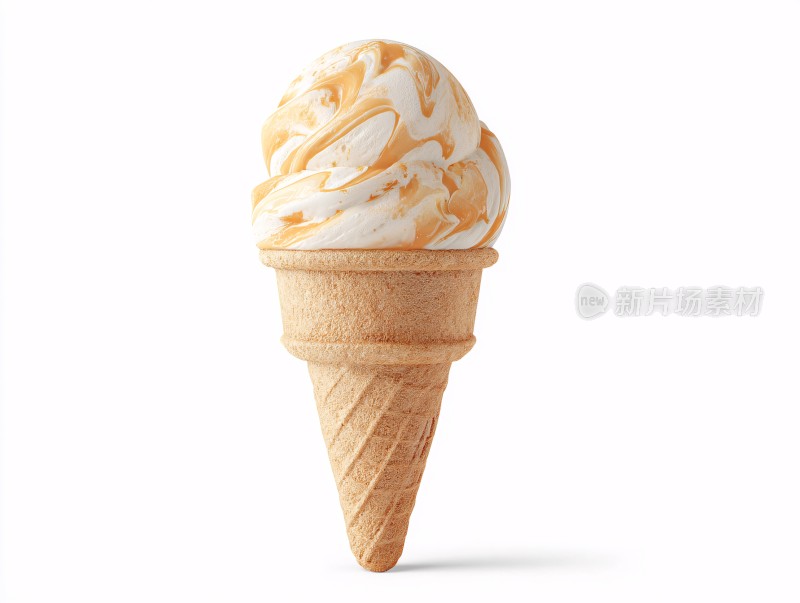 美味冰淇淋甜筒特写
