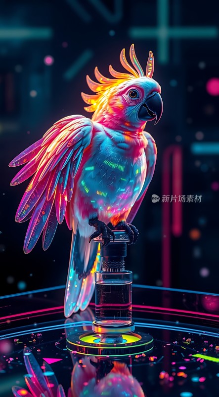 霓虹鹦鹉炫彩舞台