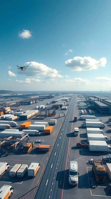 物流中心无人机与卡车协同作业