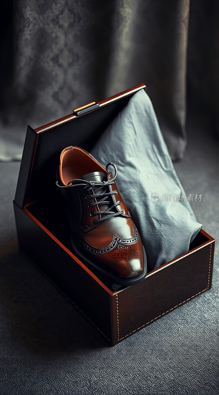 棕色皮鞋展示