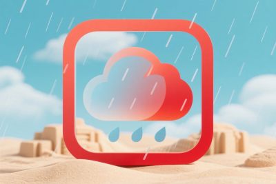 沙漠雨云插画图标