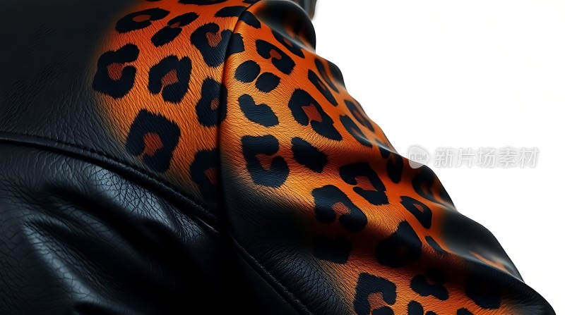豹纹皮衣细节展示
