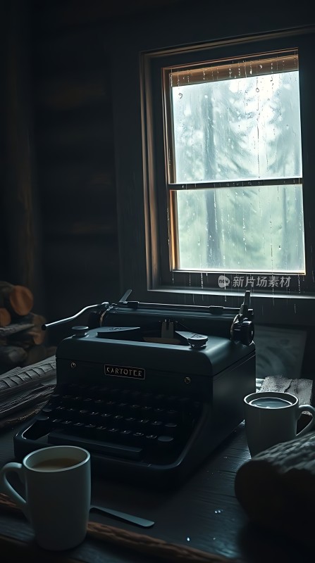 窗边旧时光卡托特打字机与咖啡