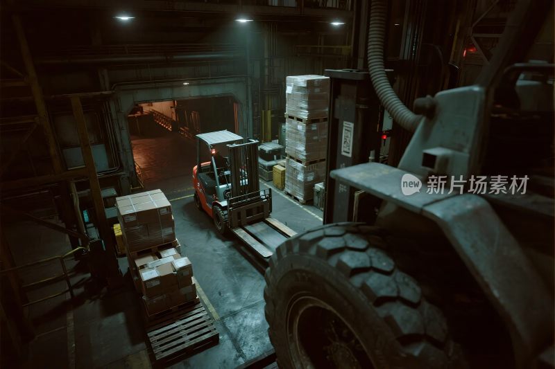 叉车仓库货运场景