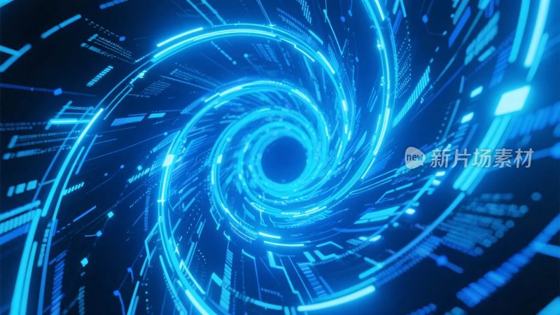 蓝色科技螺旋光效