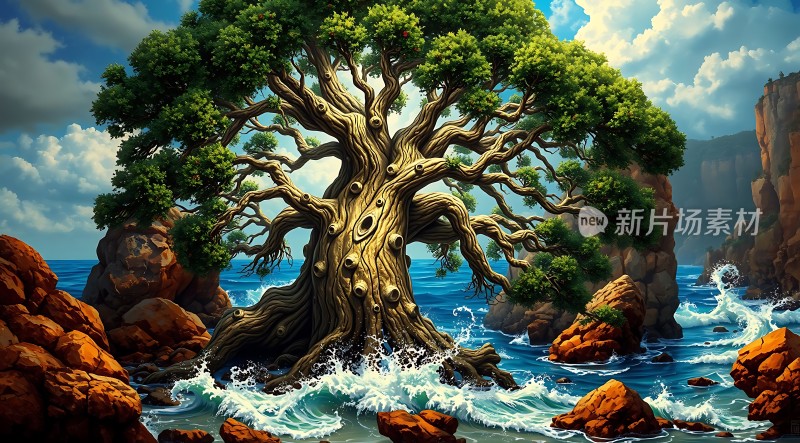 海边的古老大树