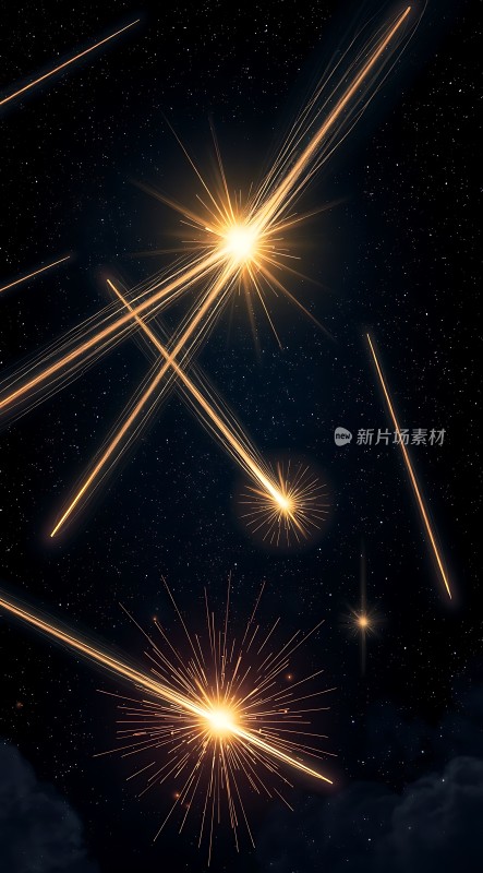 璀璨星河流星划过夜空