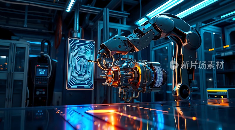 科技感十足的未来工厂场景