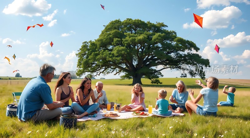 家庭野餐快乐时光