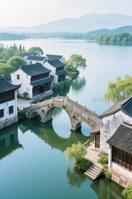 江南水乡古镇风景图