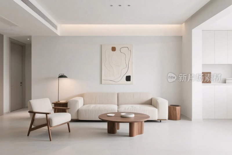 现代简约客厅场景图