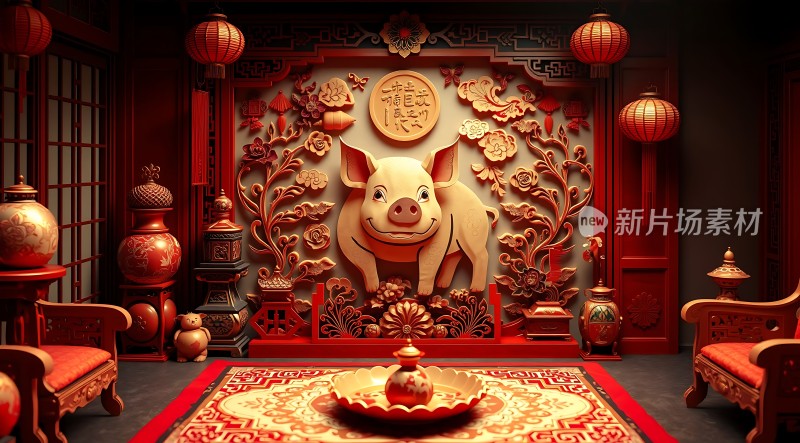 猪年大吉福满堂春