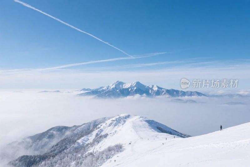 雪山雪景自然风光图