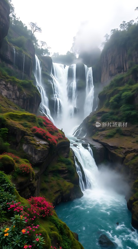 九寨沟瀑布奇观自然美景令人陶醉