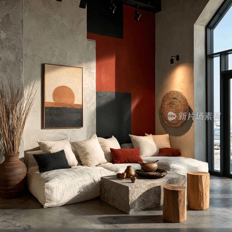 现代简约风室内客厅场景