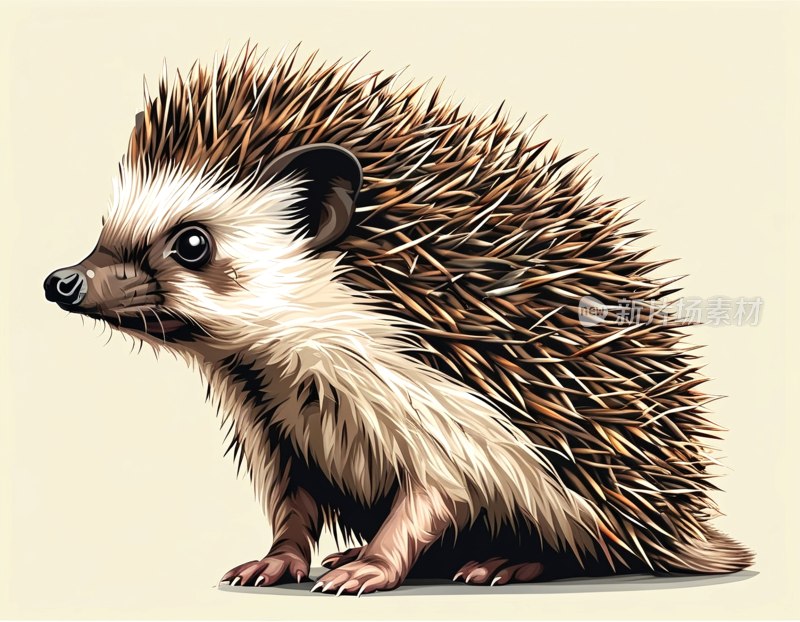 刺猬矢量贴纸